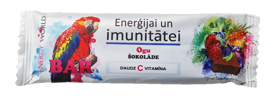 Ogu augļu šokolāde enerģijai un imunitātei ar C vitamīnu